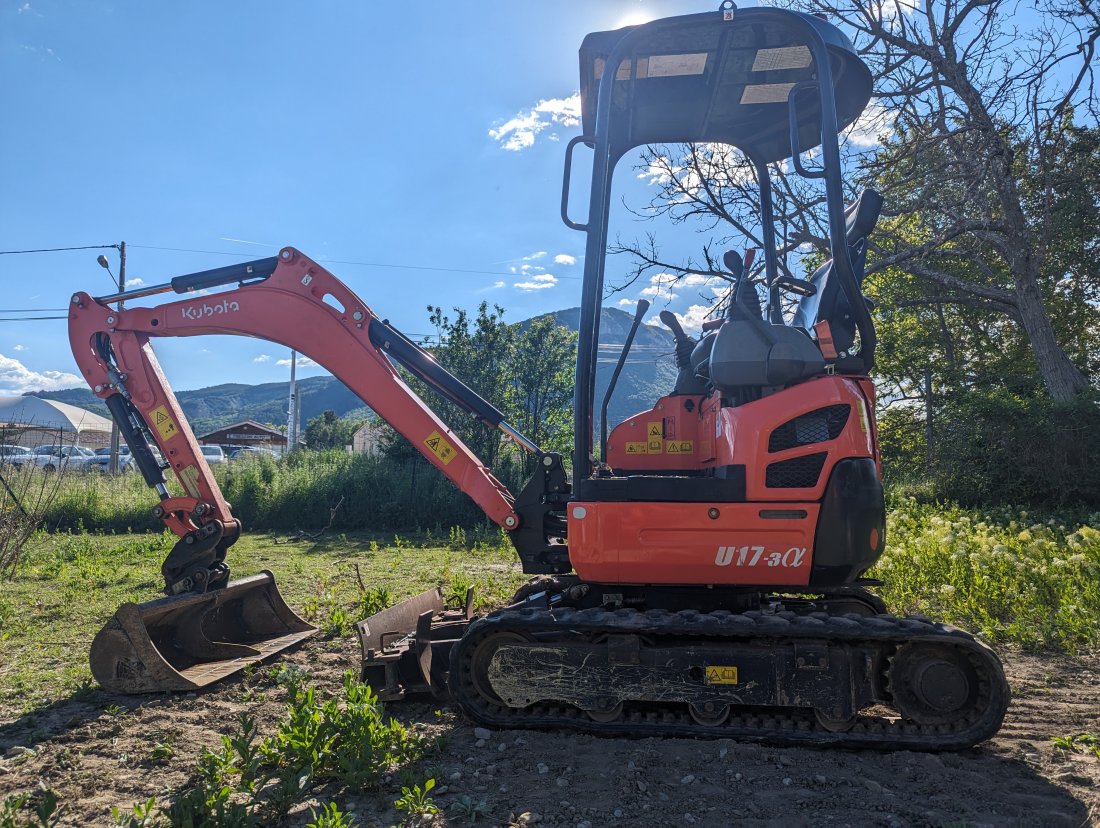 Kubota U17-3 année 2022 avec 448h 20 500€